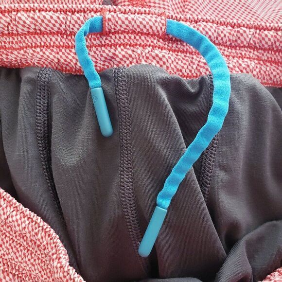 Lululemon Pace Breaker Short 9" Inch Mens Size S Red White Check Lined Running - Picture 6 of 8